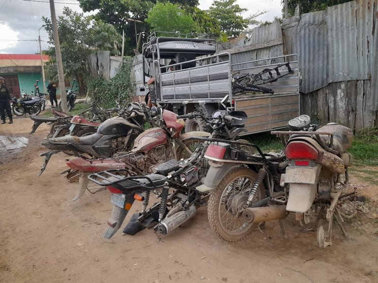 Algunas de las motocicletas robadas (Foto: Ministerio Público)