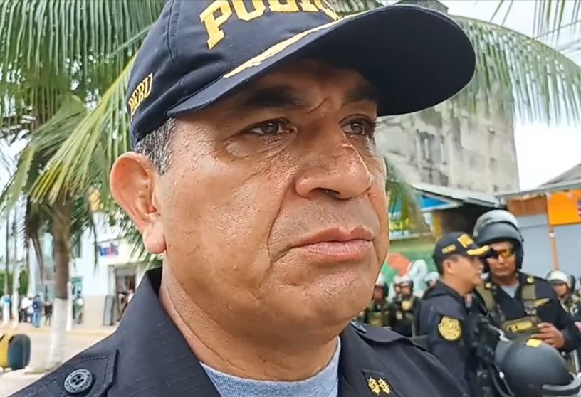 El general PNP Víctor Zanabria. Imagen: Radio Madre de Dios