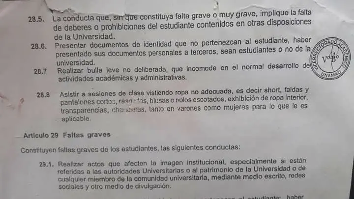 Controversial norma. Fuente: La Red de Noticias Madre de Dios