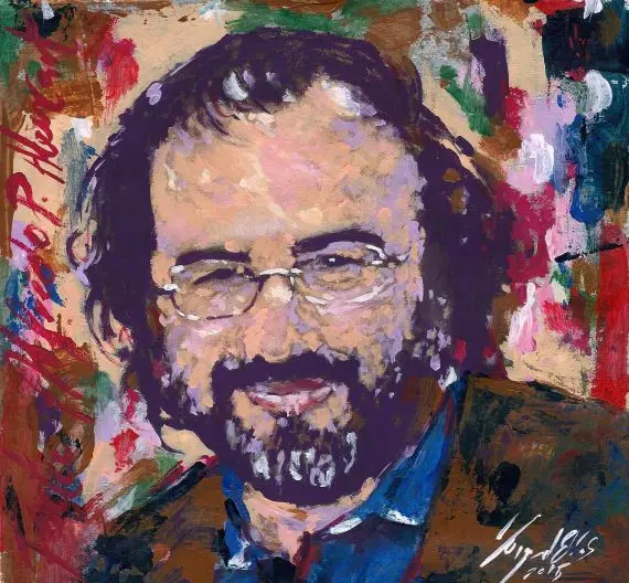 Retrato de Alfredo Pérez Alencart por el pintor Miguel Elías