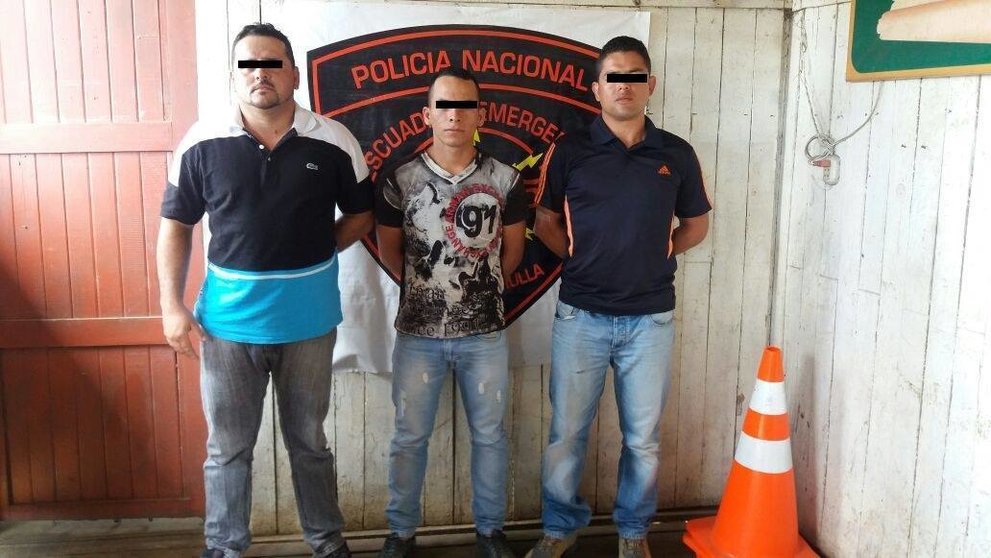 Detenidos de nacionalidad colombiana. Fuente: PNP