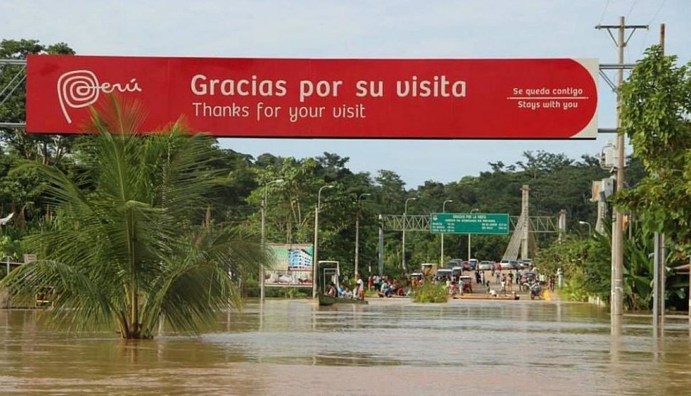 Inundación en Iñapari, en el 2015. Fuente: Deyvi Mestanza.