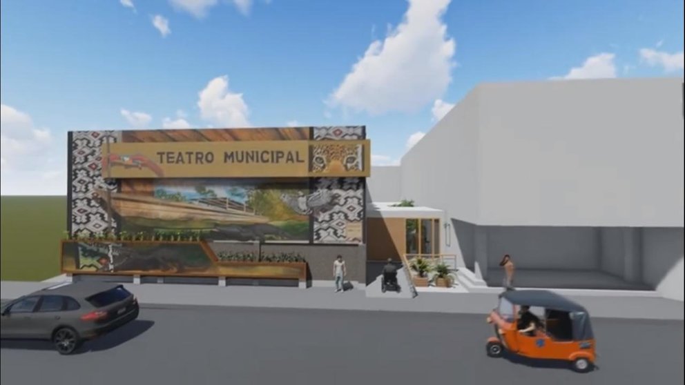 Fachada del nuevo Teatrín de Puerto Maldonado. Foto: Captura video