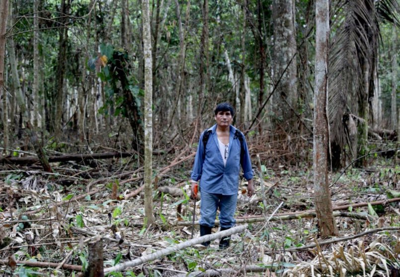 Demetrio Pacheco, vicepresidente del Comité de Gestión de la Reserva Nacional de Tambopata, cuyo hijo ha sido asesinado, viene recibiendo amenazas desde hace varios años. Foto: Mongabay Latam