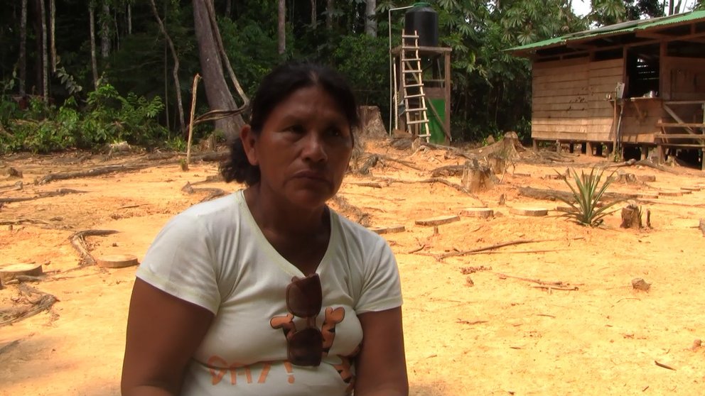 La presidenta de la comunidad nativa Ese Eja de Infierno, Liz Marisela Marichi Gonzáles. Foto: Radio Madre de Dios
