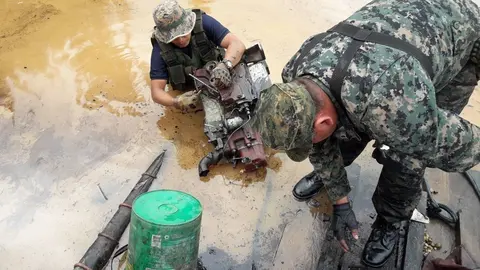 Marina de Guerra del Perú trabajó en conjunto con la Fiscalía y Ministerio del Ambiente. Fuente: Marina de Guerra del Perú. 