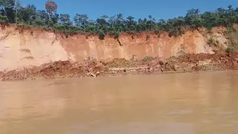 Así quedó la zona afectada por el derrumbe. Fuente: Fenamad.