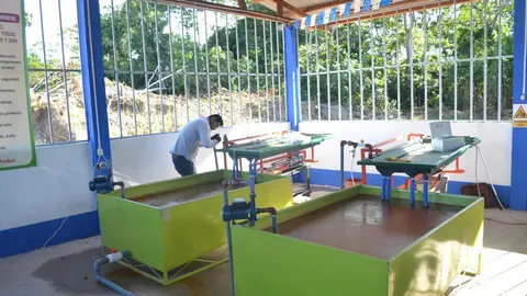 Mesa gravimetrica de Fortuna Milagritos. Fuente: Radio Madre de Dios.