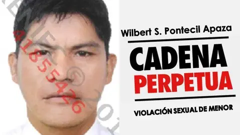 Máxima pena a Wilbert Sebastiano Pontecil Apaza. Fuente: Corte Superior de Justicia de Madre de Dios.