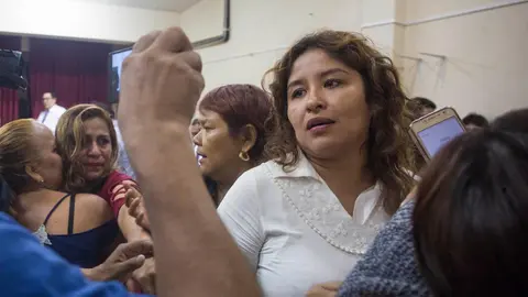 Rocío Rubín de Celis en el pedido de prisión preventiva en junio del año pasado. Foto: Pavel Martiarena.