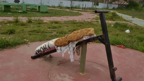 Maquinas en completo abandono. Fuente: Radio Madre de Dios.