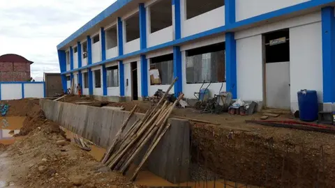 Construcción del Colegio Horacio Zevallos Games. Fuente: Contraloría.