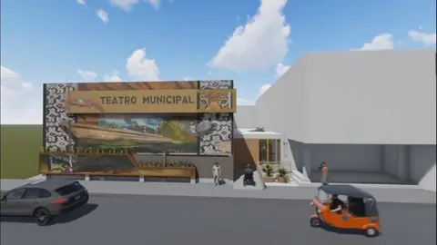 Fachada del nuevo Teatrín de Puerto Maldonado. Foto: Captura video
