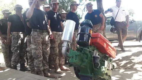Motores tenían  como destino a la minería ilegal. Foto: Radio Madre de Dios.