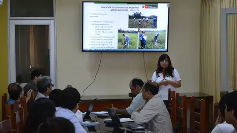 Se explicó los resultados del estudio preliminar de suelo en La Pampa. Foto: Minagri.