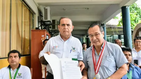 El nuevo gerente general fue presentado por el gobernador Hidalgo. Foto: Goremad