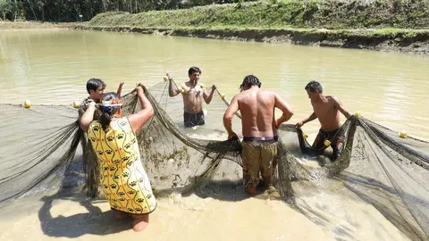Proyecto benefició a veinte familias de la comunidad nativa. Foto: Caritas Madre de Dios.