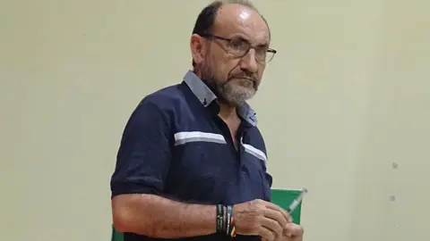 El padre Miguel Fuertes, durante una asamblea vicarial el último mes de febrero. Foto: BGB

