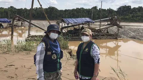 Representantes de la Fiscalía Especializada en Materia Ambiental de Madre de Dios lideraron operativo que se desplegó en la víspera el El Laberinto. Foto: ANDINA/Ministerio Público