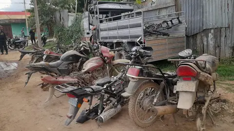 Algunas de las motocicletas robadas (Foto: Ministerio Público)