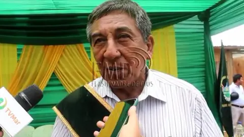 Luis Otsuka, tras jurar como gobernador. Imagen: Flash Madre de Dios