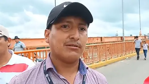 Elvis Vilca, presidente del comité de lucha. Imagen: Radio Madre de Dios