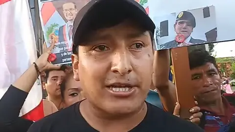 Elvis Vilca, durante la conferencia de prensa. Imagen: Radio Madre de Dios