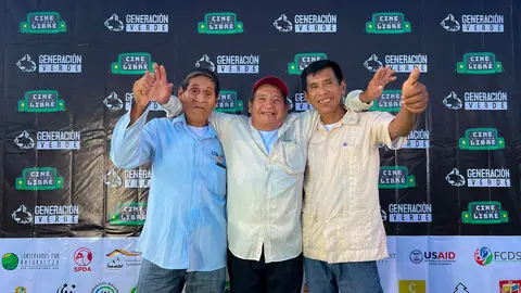 Los tres protagonistas de Candamo. Foto: Pavel Martiarena