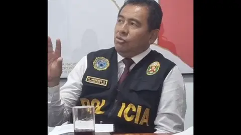 El comandante Nicolás Meneses Huaccharaqui, jefe de la Dirección Desconcentrada contra la Corrupción en Madre de Dios. Imagen: Elka Villa