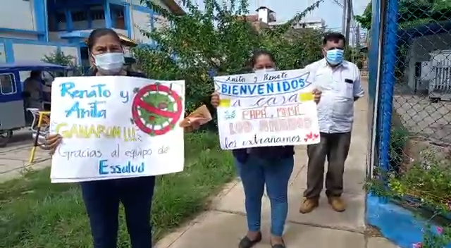 Pacientes de EsSalud Madre de Dios vencen el Covid-19 y tienen emotivo reencuentro con sus familiares acompañados de mariachis6